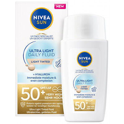 Nivea - Ultralehký tónovací pleťový fluid SPF 50+ Sun (Ultra Light Tinted Fluid) 40 ml