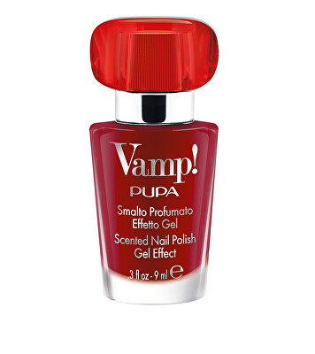 PUPA Milano - Lak na nehty s vůní Vamp! Red Fragnance (Scented Nail Polish Gel Effect) 9 ml