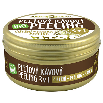 Purity Vision - Bio Kávový pleťový peeling 3v1