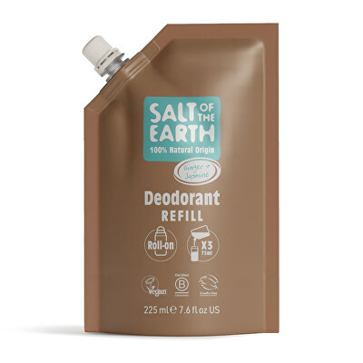 Salt Of The Earth - Přírodní kuličkový deodorant Ginger & Jasmine Deo Refill - náplň