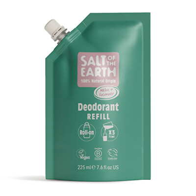 Salt Of The Earth - Přírodní kuličkový deodorant Melon & Cucumber Deo Refill - náplň