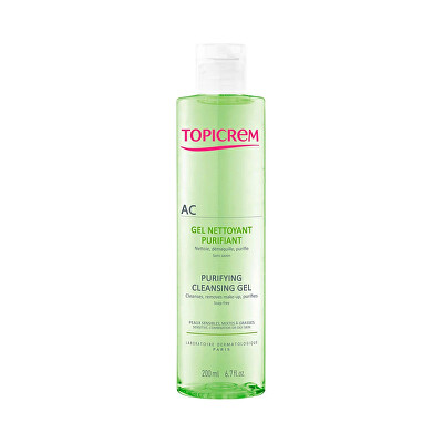 Topicrem - Čisticí gel pro mastnou a citlivou pleť AC (Purifying Cleansing Gel)