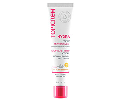 Topicrem - Tónující pleťový krém SPF 50 Hydra+ (Radiance Tinted Cream) 40 ml