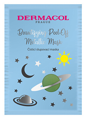 Dermacol - Čisticí slupovací maska (Beautifying Brightening Peel-Off Metallic Mask) 15 ml