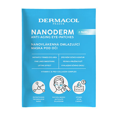 Dermacol - Nanoszálas bőrfiatalító szemkörnyéki maszk Nanoderm Eye-Patches 1 pár