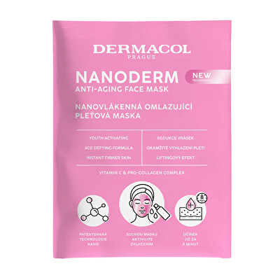 Dermacol - Nanovlákenná omlazující pleťová maska Nanoderm Face Mask 1 ks