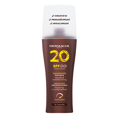 Dermacol - Ochranné mléko pro urychlení opálení SPF 20 (Tan Booster) 200 ml