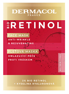 Dermacol - Pleťová maska Bio Retinol (Face Mask) 2 x 8 ml
