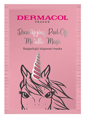 Dermacol - Rozjasňující slupovací maska (Beautifying Brightening Peel-Off Metallic Mask) 15 ml