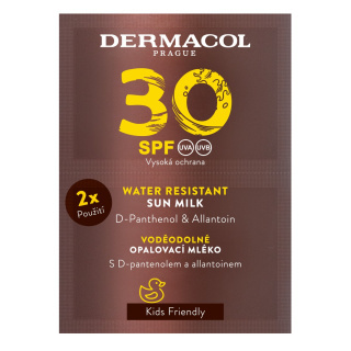 Dermacol - Voděodolné mléko na opalování SPF 30 (Water Resistant Sun Milk) 2 x 15 ml