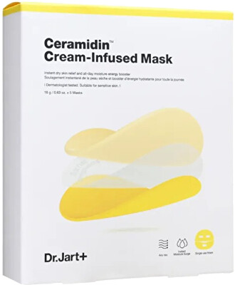 Dr. Jart+ - Hloubkově hydratační pleťová maska Ceramidin (Cream- Infused Mask) 5 x 18 g