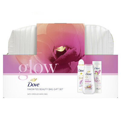 Dove - Dárková sada tělové péče s kosmetickou taškou Glow