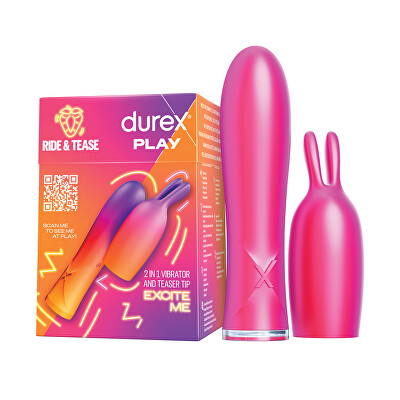 Durex - Vibrátor 2v1 se stimulační špičkou Play