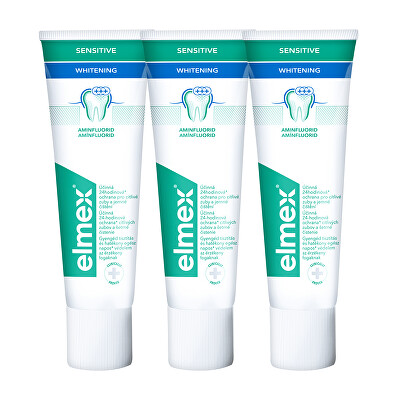 Elmex - Bělicí zubní pasta pro citlivé zuby Sensitive Whitening 3 x 75 ml