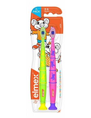 Elmex - Zubní kartáček pro děti ve věku 3-6 let Children Duopack 2 ks