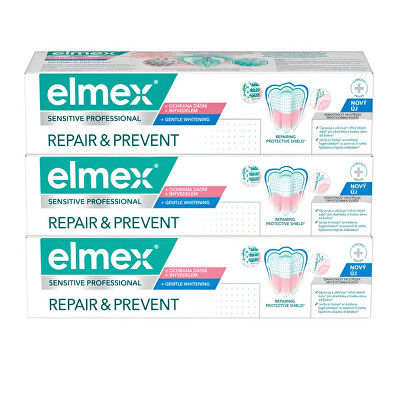 Elmex - Zubní pasta Repair & Prevent Gentle White 3 x 75 ml