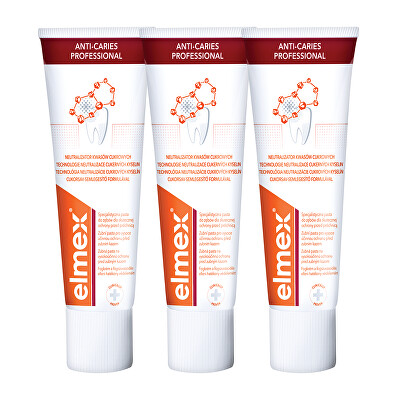 Elmex - Zubní pasta Anti Caries Professional Trio 3 x 75 ml