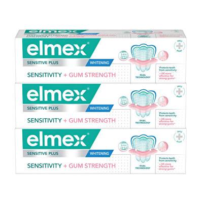 Elmex - Zubní pasta Sensitive Sensitivity + Gum Strenght Whitening 3 x 75 ml