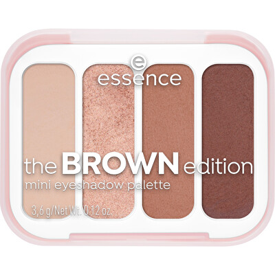 essence - Mini paletka očních stínů Brown Mini Eyeshadow Palette 3,6 g