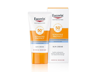 Eucerin - Vysoce ochranný krém na opalování na obličej Sensitive Protect SPF 50+ 50 ml