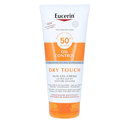 Eucerin - Krémový gél na opaľovanie Dry Touch Oil Control SPF 50+ (Sun Gel-Creme) 200 ml