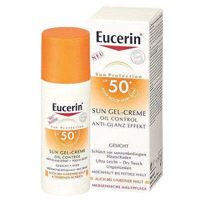 Eucerin - Ochranný krémový gel na opalování na obličej Oil Control SPF 50+ 50 ml