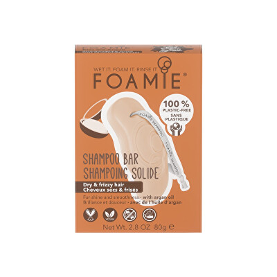 Foamie - Tuhý šampon pro suché a kudrnaté vlasy Kiss Me Argan (Shampoo Bar) 80 g