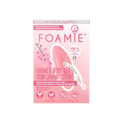 Foamie - Hydratační sprchová péče Cherry Kiss With Cherry Blossom and Rice Milk (Shower Body Bar) 80 g