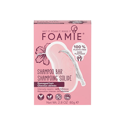 Foamie - Šampon pro poškozené vlasy Hibiskiss (Shampoo Bar) 80 g