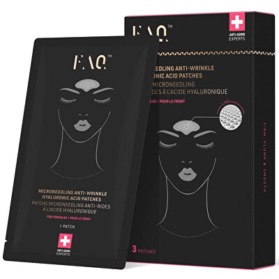 Foreo - Mikrojehličkové náplasti na čelo proti vráskám s kyselinou hyaluronovou FAQ (Microneedling Anti-Wrinkle Hyaluronic Acid Patches) 3 ks