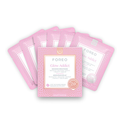 Foreo - Rozjasňující maska na obličej s aktivací pro matnou pleť UFO™ Glow Addict (Brightening Mask) 6 x 6 g
