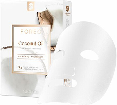 Foreo - Vyživující plátýnková maska pro dehydratovanou pleť Coconut Oil (Nourishing Sheet Mask) 3 x 20 g