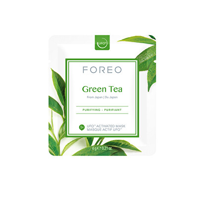 Foreo - Osvěžující a zklidňující pleťová maska Green Tea (Purifying Mask) 6 x 6 g