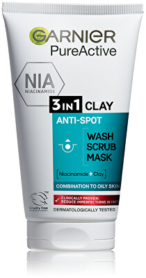 Garnier - Čisticí gel, peeling a maska proti nedokonalostem 3v1 Pure 150 ml