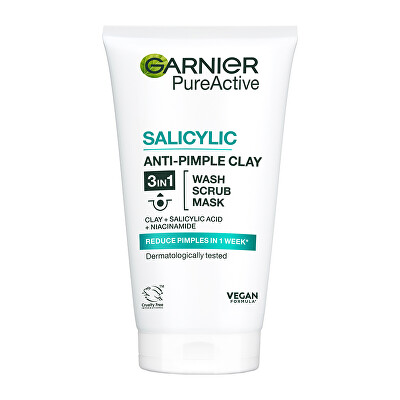 Garnier - Čisticí gel, peeling a maska proti nedokonalostem 3v1 Pure 150 ml