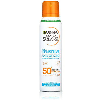 Garnier - Ochranná mlha pro citlivou pokožku SPF 50+ Sensitive Advanced (Invisible Protection Mist) 150 ml