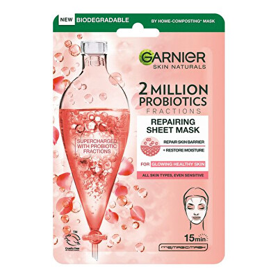 Garnier - Regenerační textilní maska s probiotickými frakcemi Skin Naturals (Repairing Sheet Mask) 22 g