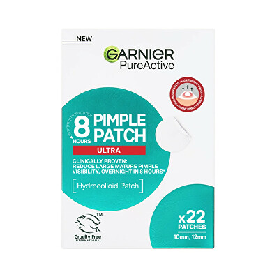 Garnier - Hydrokoloidní náplasti 8h Pimple Patch Ultra 22 ks