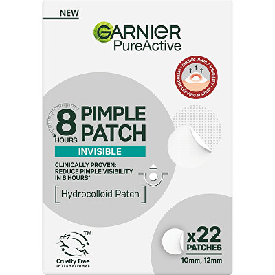 Garnier - Hydrokoloidní náplasti na nedokonalosti pleti Pure Active (Pimple Patch) 22 ks