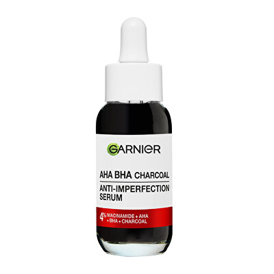 Garnier - Ser împotriva imperfecțiunilor tenului AHA + BHA Charcoal (Serum) 30 ml