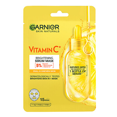 Garnier - Mască textilă hidratantă pentru a iluminarea pielii cu vitamina C Skin Naturals 28 g