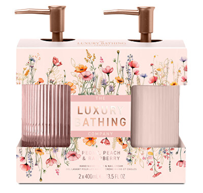 The Luxury Bathing Company - Dárková sada Pivoňka, Broskev & Malina 2 ks