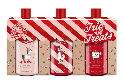 The Luxury Bathing Company - Dárková sada sprchových gelů Vánoční cukrovinky, Kakao & Vanilka 3 x 250 ml