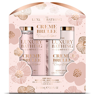 The Luxury Bathing Company - Dárková sada tělové péče Creme brulée, Pomerančový květ & Vanilka 3 ks