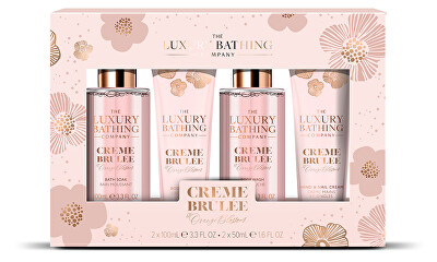 The Luxury Bathing Company - Dárková sada tělové péče Creme brulée, Pomerančový květ & Vanilka 4 ks