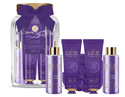 The Luxury Bathing Company - Dárková sada tělové péče ve skleněné dóze Levandule 5 ks