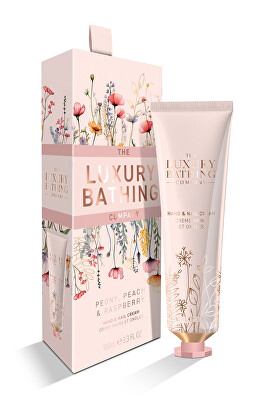 The Luxury Bathing Company - Pečující krém na ruce Pivoňka, Broskev & Malina (Hand & Nail Cream) 100 ml