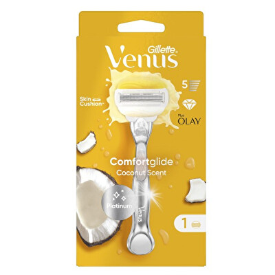 Gillette - Dámský holicí strojek Venus Platinum Comfortglide Coconut + 1 hlavice