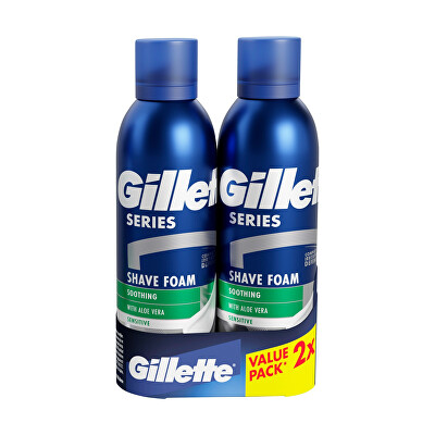 Gillette - Dárková sada zklidňujících pěn na holení 2 x 200 ml
