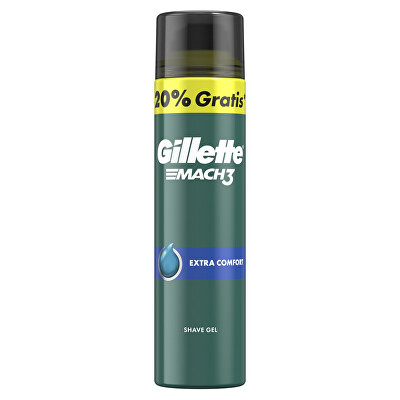 Gillette - Gel na holení Mach3 Extra Comfort (Shave Gel) 200+40 ml